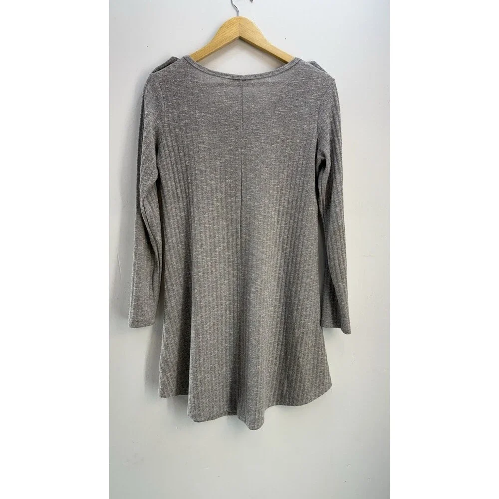 Simply Noelle Women Dress Tunic Size Small Gray Long Sleeve Pullover - Picture 6 of 12